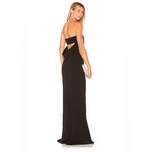 Katie May Mary Kate Gown in Black Strapless Size 4 NWT